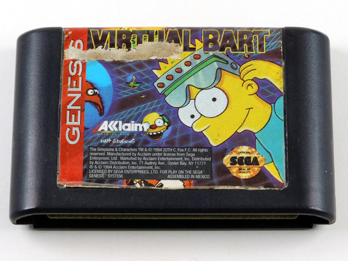 Virtual Bart Original Sega Mega Drive