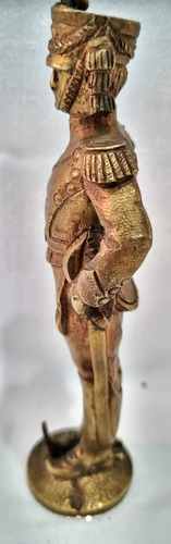 Figura De Granadero De Bronce. Muy Trabajado. Dorado (Usado)