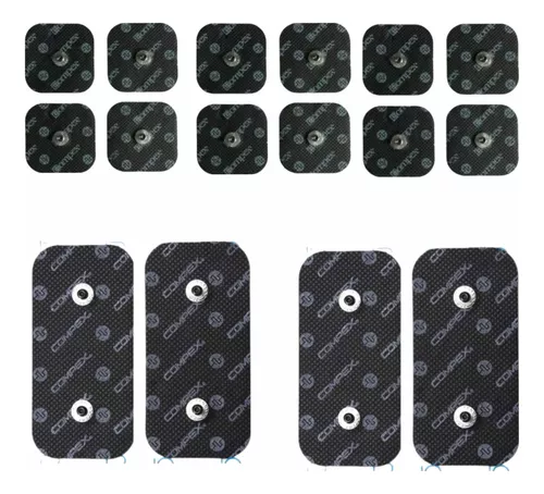 Compex Electrodos 5x5 Cm Paquete 20 Piezas (5 Bolsas) Color Negro