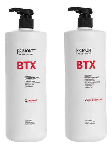 Primont Shampoo + Acondicionador 1 L Btx Cabello Procesado