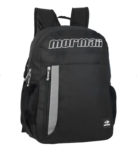 Mochila De Costas Em Poliéster Faculdade Passeio Mormaii Cor Preto Desenho Do Tecido Liso