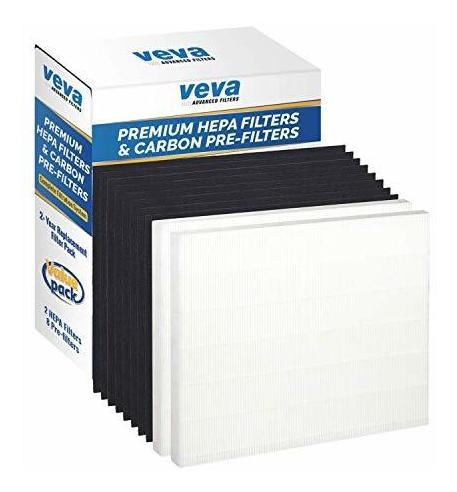 Veva 2 Premium Hepa Filtro Que Incluye 8 Carbono Pre Filtros