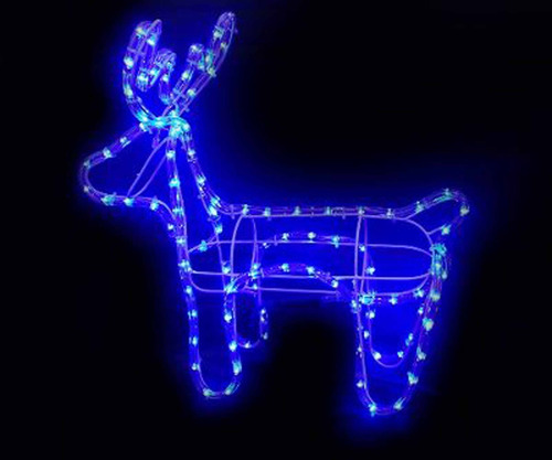 Rena Iluminada Com Led 112 Lampadas Cor Azul Decoração Natal