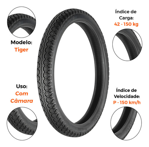 Pneu Dianteiro Ml-turuna-cargo 125 275-18 Tiger Technic