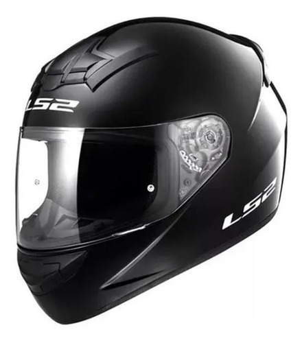 Imagen 2 de 10 de Casco Ls2 Ff352 Liso Negro Mate O Brilloso Hombre Mujer -gkm