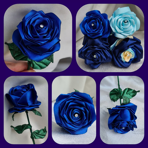 . - De 5 Rolos De Fita De Cores De Decoração De Cetim 4 Cm 1
