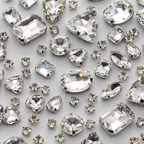 Diamantes De Imitación Coser 100 Piezas De Formas Mixt...