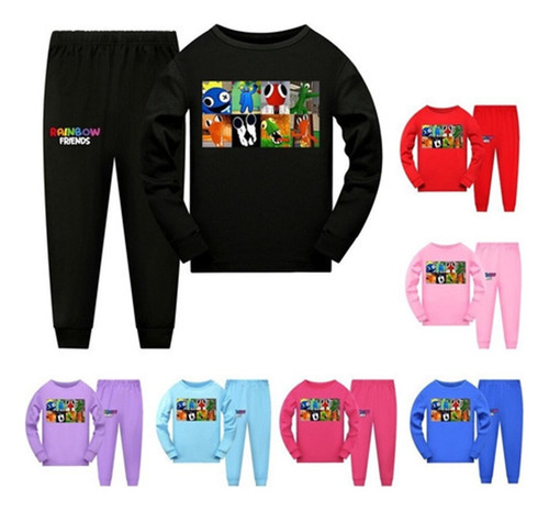 Conjunto De Pijama Rainbow Friends Con Playera Y Pantalones