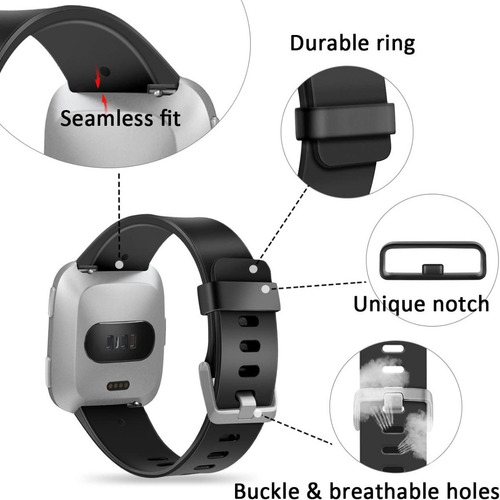 Imagen 4 de 10 de 3 Mallas Para Reloj Fitbit Versa O Versa 2 / Talle Small