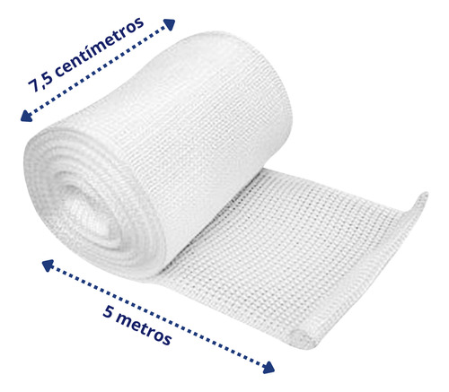 Atadura Rayon Bandagem Estéril 7,5cm X 5 Metros 3 Unidades