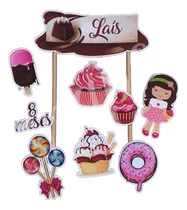 Comprar Topper De Bolo Personalizados Doces, Guloseimas Topo