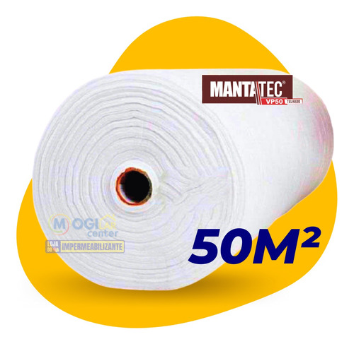 Manta Mantatec Vp50 50m² Impermeabilizante P/ Telhados Lajes
