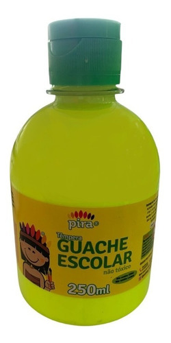 Tempera Guache Escolar Neon 250ml Com 6 Cores Piratininga