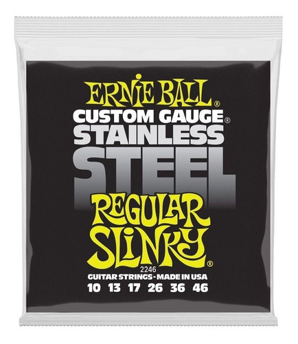 Encordoamento Guitarra 0.10 Ernie Ball 2246 Regular Slinky