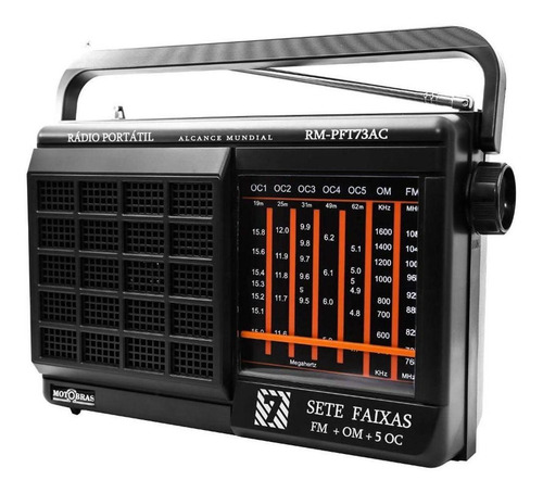 Imagem 3 de 5 de Rádio Motobrás Rm-pft73ac 7 Faixas Fm