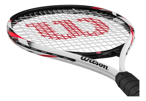 新品 Wilson TDJ 1360 WTF1360B Raquete De Tenis Fusion 16x19 Wilson Branco/preto/vermelho L2