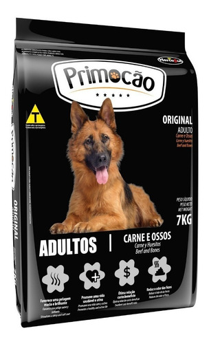 Alimento Primoção Original para perro adulto sabor carne y huesos en bolsa de 7kg