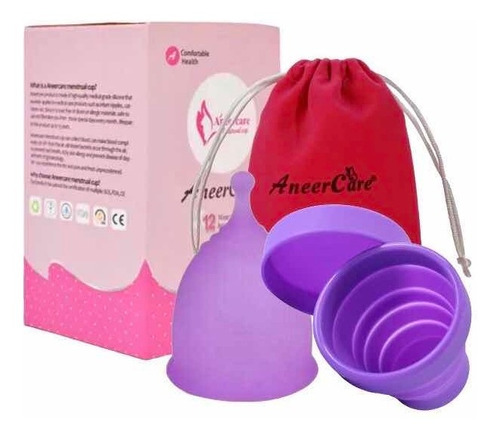 Copa Menstrual Certificada Fda 100 % Silicon Médico + Vaso
