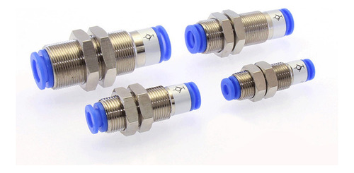 2 Acoplador Od De Tubo, Conector De Unión De Mamparo 4mm