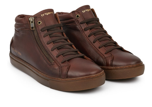 Imagen 3 de 10 de Zapatilla Hombre Cuero Briganti Zapatos Botita Hczp14169