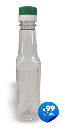 Imagen 1 de 10 de Botellas Plasticas Pet 250 Cc Cuadrada Para Aceite X 99 Un