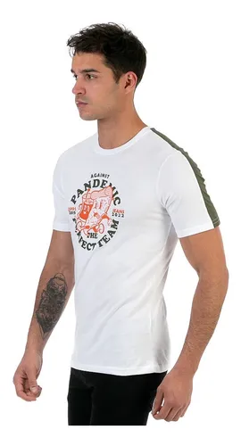 Manga Corta De Hombre 100% Algodón Estampado Moda