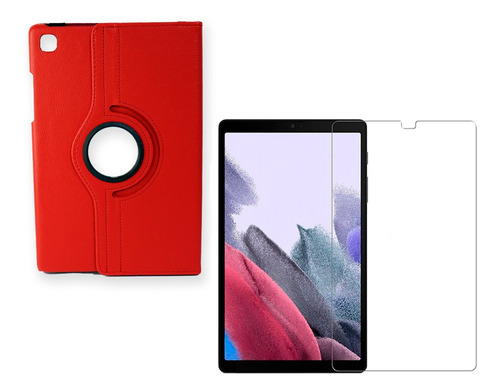 Funda + Lamina Para Tablet Samsung Tab A8 T290 Rojo