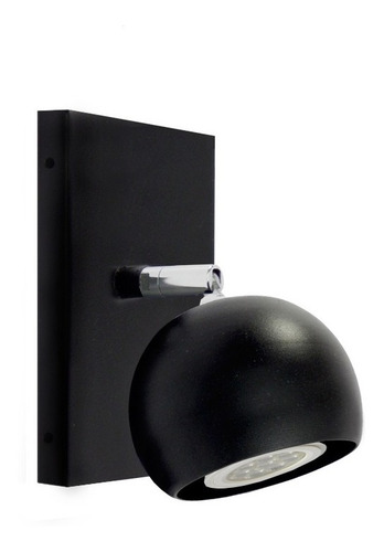 Imagen 1 de 10 de Lampara Aplique Pared Moderno Bocha Negro Living Baño