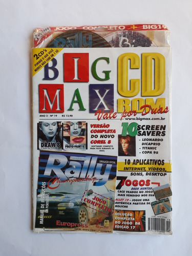 Cd De Jogos Big Max Rally Jogo Completo, Corel Draw 8