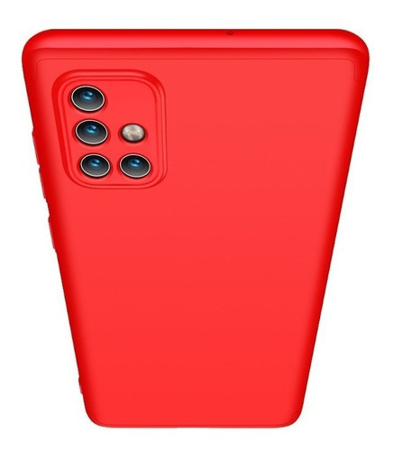 Carcasa Para Samsung A71 Antigolpe Gkk + Lamina De Hidrogel Color Rojo