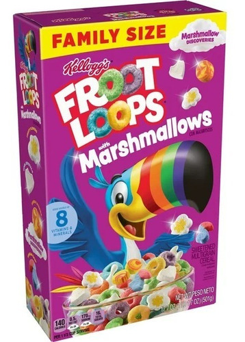 Cereal Kellogs Froot Loops Marshmallows 501g Importado