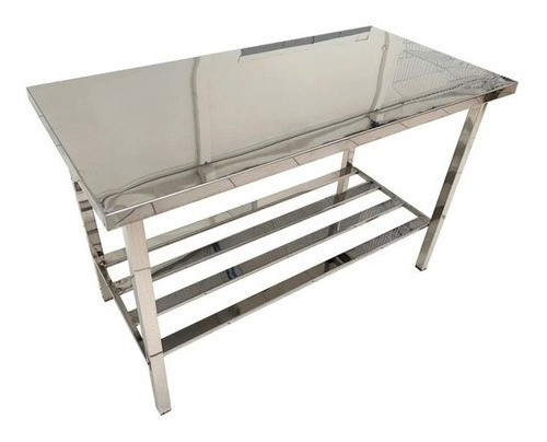 Bancada Mesa Resistente 100% Aço Inox Cozinha Industrial