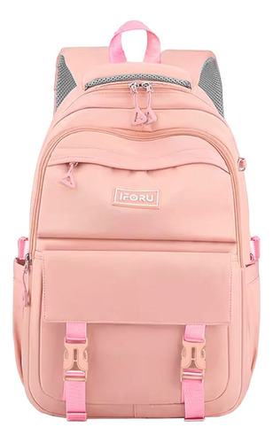 Mochila Escolar Viaje Bolsa  Antirrobo Mujer Mochilas Para Laptop 15.6 Inch Iforu Rosa 30 L