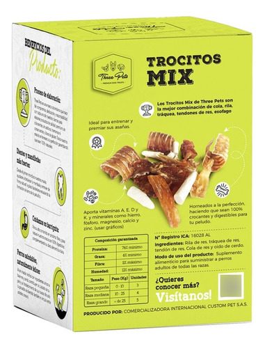 Snack Tp Bbp-vp Trocitos Mix Res/cerdo 620 Gr Natural