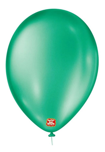 Balão De Festa Cintilante - Verde - 9  23cm - 50 Unidades 