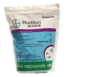 Rodilon Bloque Cebo Raticida Ratas 1kg. 