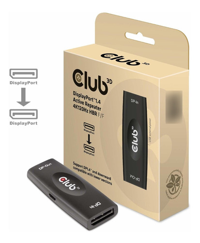 Club Displayport Repetidor Activo Khz Hbr Distancia Pie