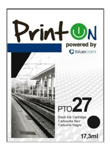 Imagen 1 de 1 de Cartucho Printon Compatible Hp 27 Negro 17,3ml