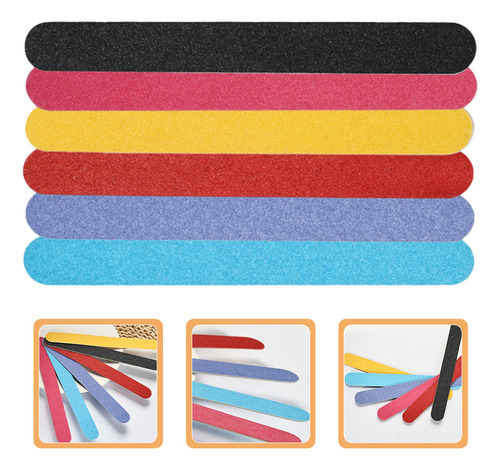 ( Lima De Uñas Para Manicura Nail Buffers, Seis Colores, 36