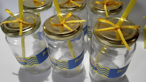 Frasco Personalizado Con Tapa, Etiqueta, Sorbete, Y Bolsita