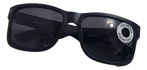 Anteojos De Sol Quartz (adrenaline) Negro Mate Polarizado Océano Gris Oscuro Negro Negro