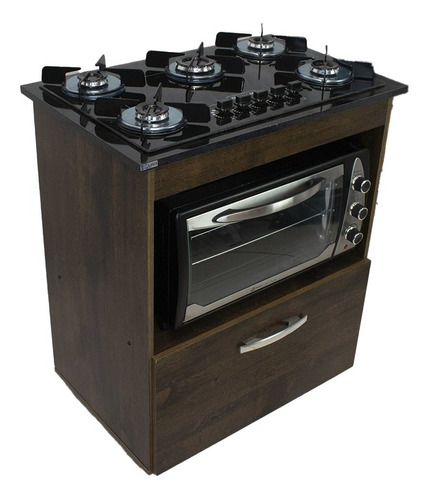 Kit Balcão Salvia C/ Cooktop 5 Bocas E Forno 48l Chamalux