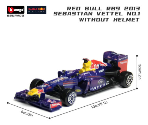 Miniatura F1 Red Bull Rb9 N.1 Sebastian Vetel *carro De 2013 Azul