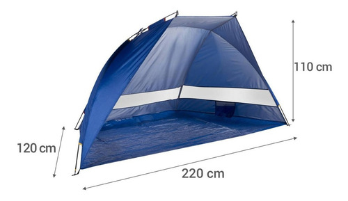Imagen 3 de 9 de Carpa Playa Paraviento Con Protección Solar +50