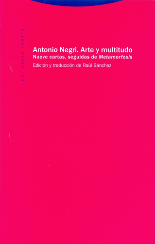 Arte Y Multitudo, Antonio Negri, Trotta