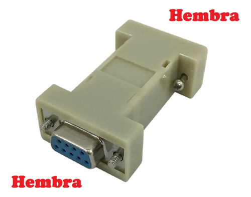 Cable Adaptador Usb A Rs-232+ Adapt Db9 Doble Hembra Centro
