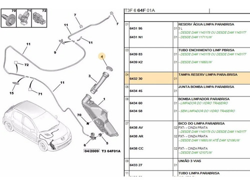 Imagem 4 de 4 de Tampa Reservatório Água Limpador Citroen Xsara Picasso C3 C4