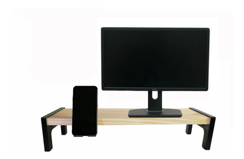 Soporte Base Para Monitor + Porta Celular 