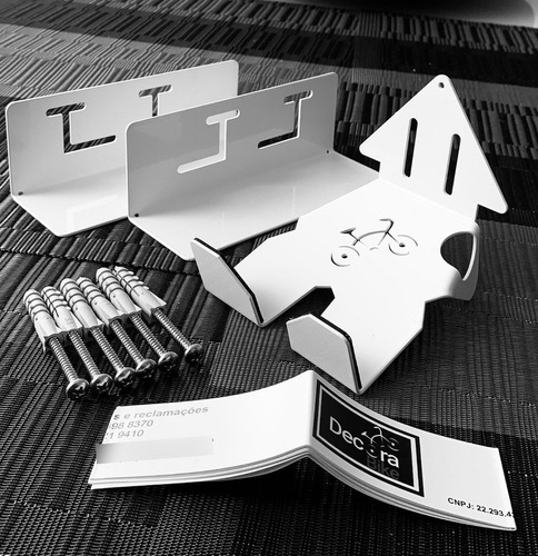 Imagem 3 de 8 de Suporte De Parede Bicicleta Decora Bike Horizontal Pendurar Cor Branco