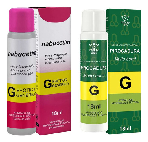 Retardante Masculino Pirocadura E Gel Beijável Nabucetim Sabor Morango